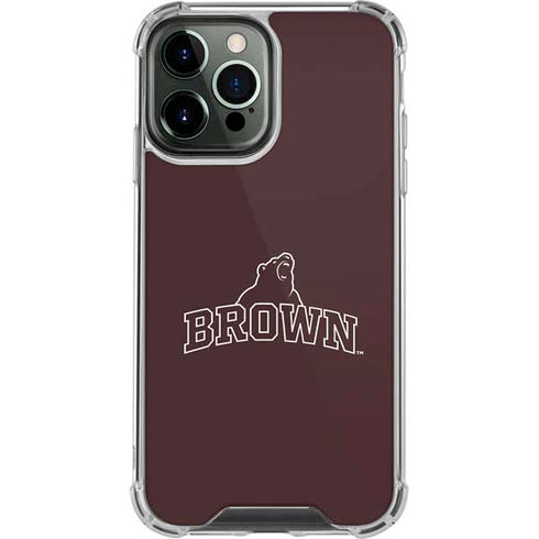 Brown University Outlined iPhone 13 Pro Max Clear Case